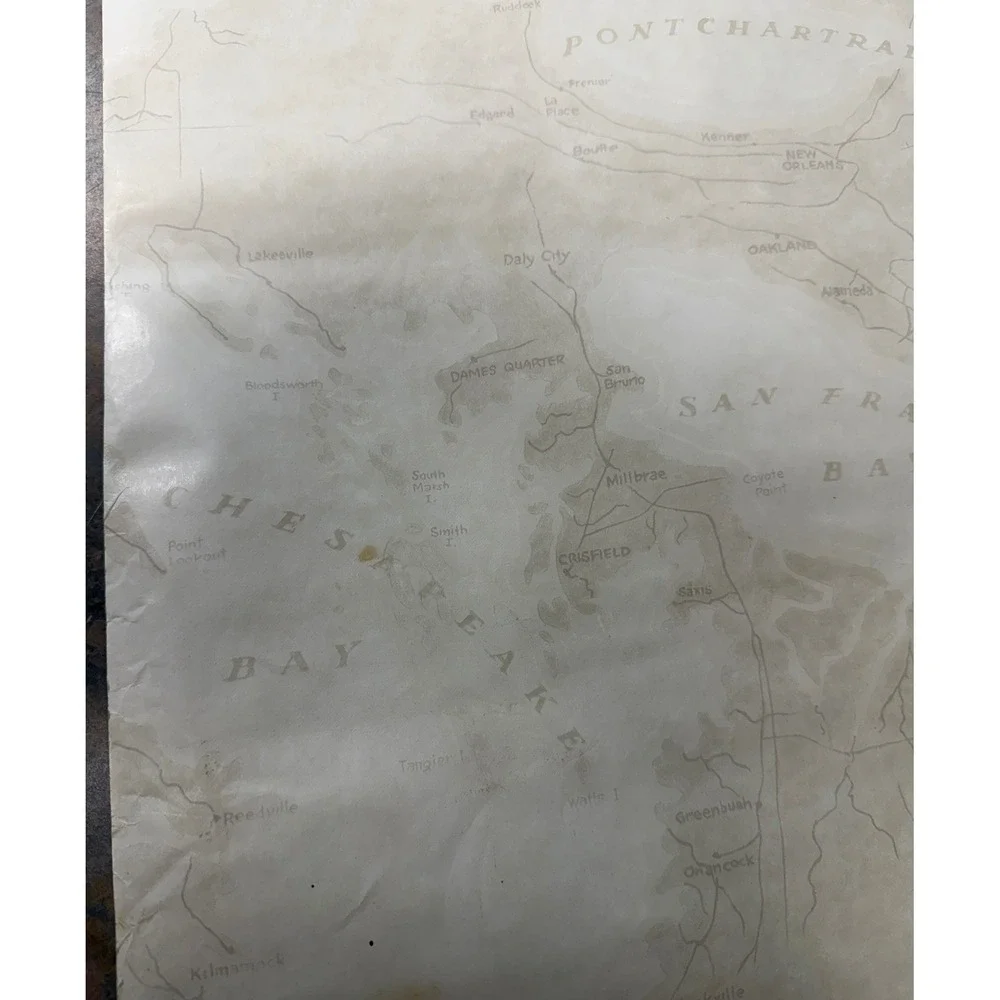 Imperial Wallpaper DU2034 Vintage Nautical Map Beige Prepasted 4 Rolls 56sqft ea
